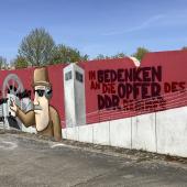 Wandbild des Neubrandenburger Streetart-Künstlers "Lächel mal wieder" aus dem Jahr 2018 (Quelle: Lukas Wieczorek)